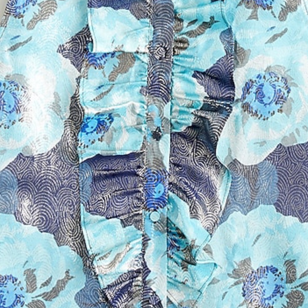 ✨HP✨ [J. Crew] Gorgeous Ruffle-Front Top - Picture 6 of 10